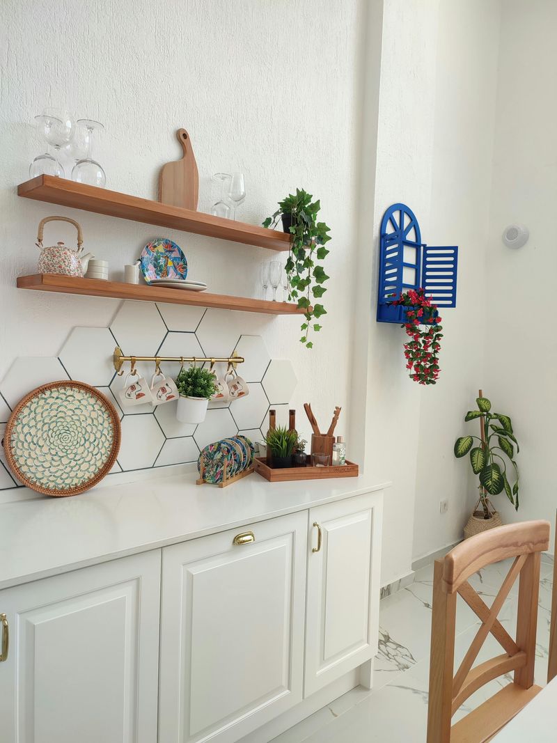 Display Personal Items on Floating Shelves