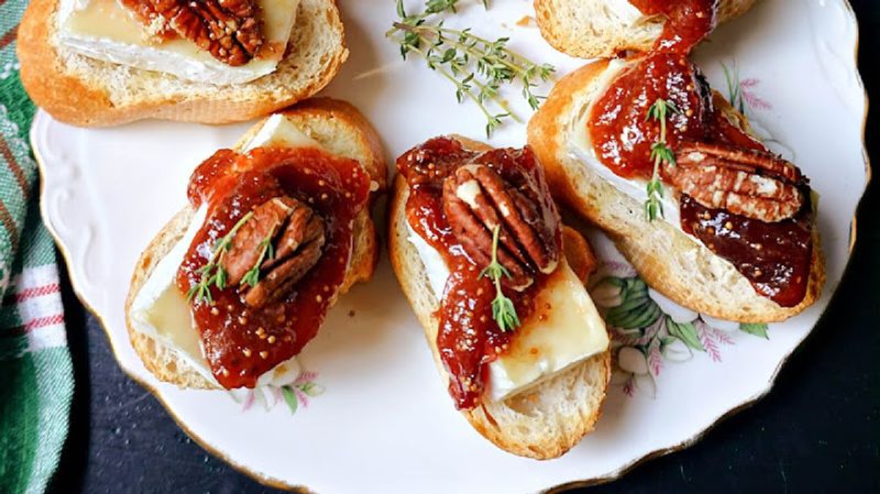 Fig Jam and Brie Crostini