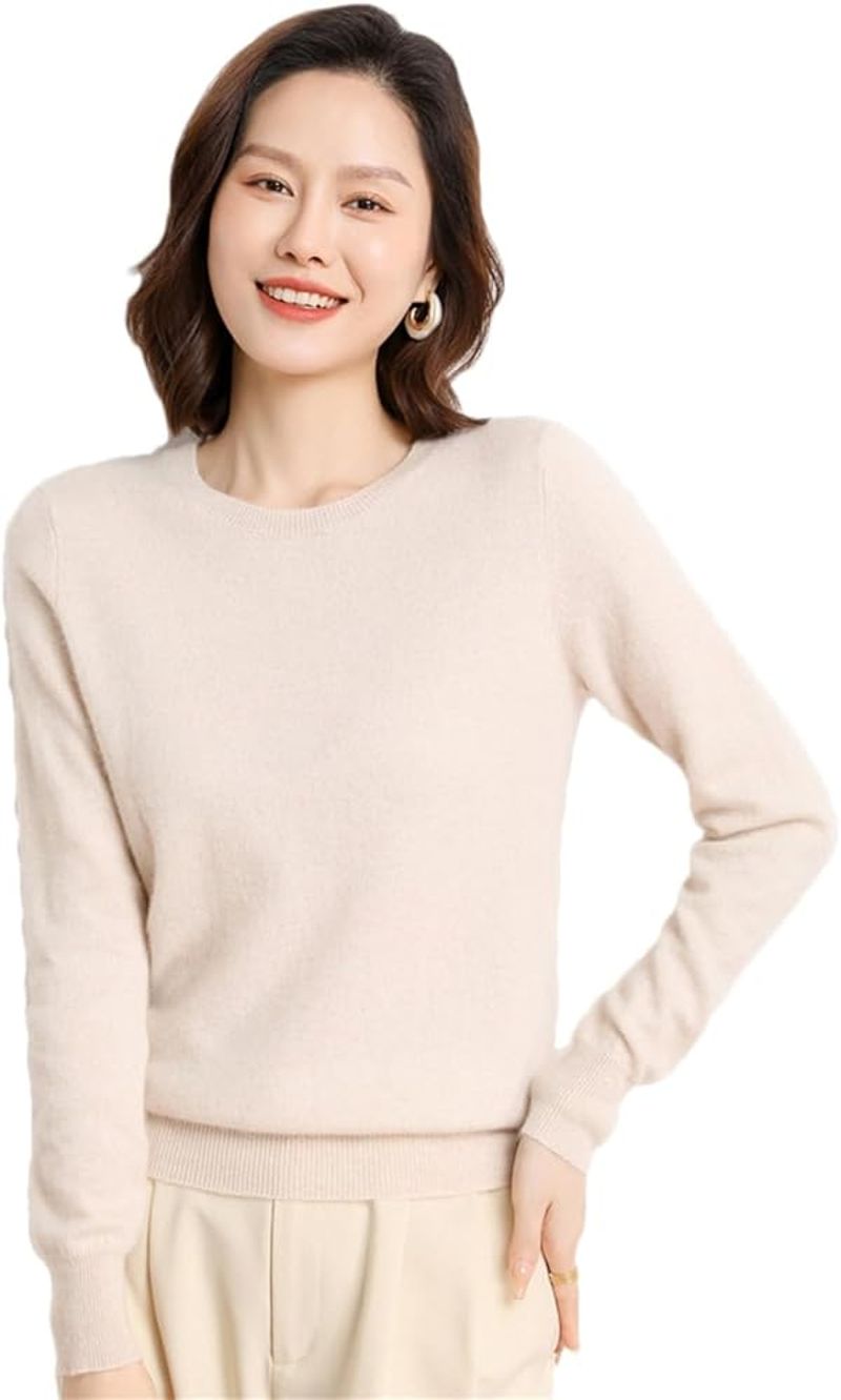 Fine-Knit Cashmere Crewneck Sweater