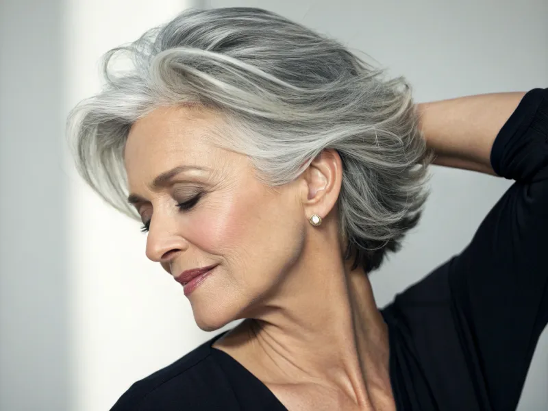 Gray Hair Embraced with Modern Cut