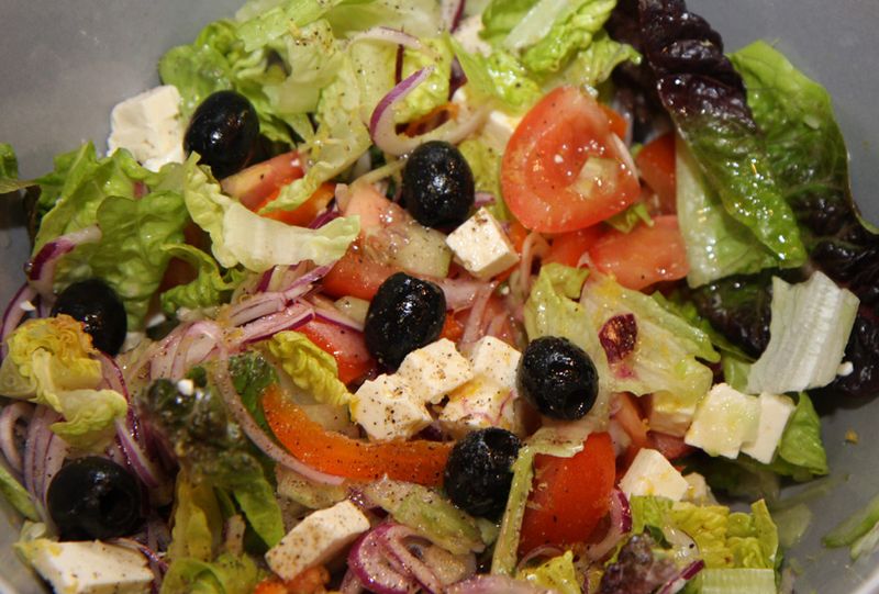 Greek Salad with Olives, Cucumber & Feta