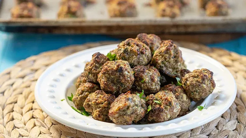 Greek-Style Baked Ground Beef Meatballs