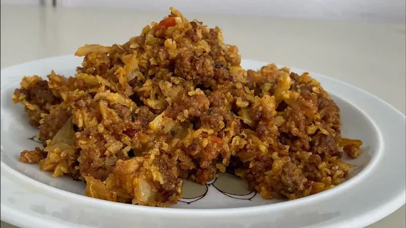 Ground Beef + Cauliflower Rice Mexican-Style