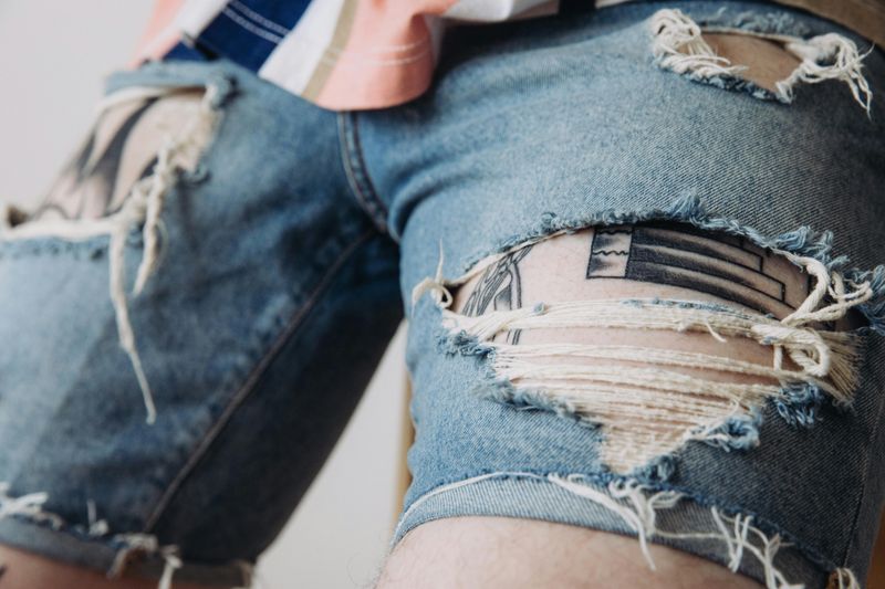 Jeans with Pre-Ripped Holes Everywhere