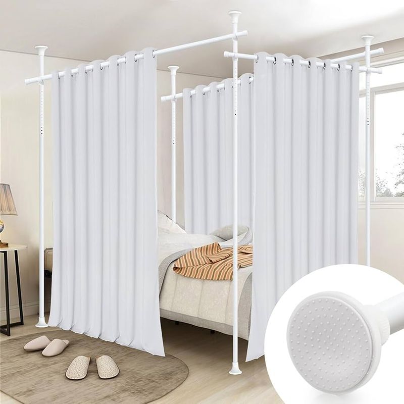 LAKEROD Room Divider Curtain Rod No-Drilling Floor-to-Ceiling (4-10 ft H, 28-171 in W)
