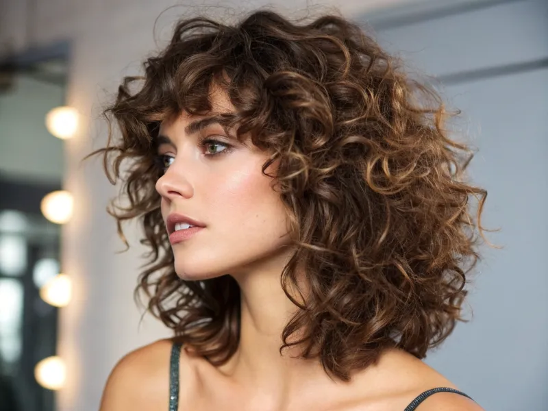 Layered Curly Shag