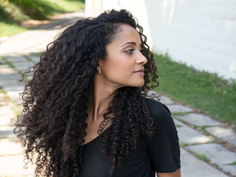 Long Curly Cut with Minimal Layers