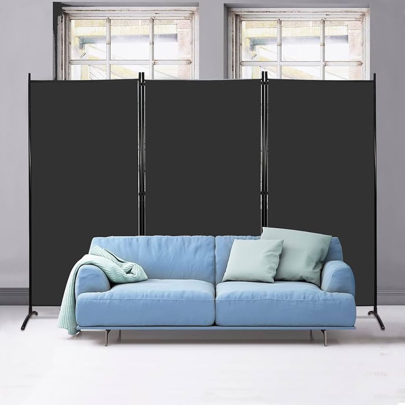 MAYOLIAH 3-Panel Folding Privacy Screen (6 ft Tall)