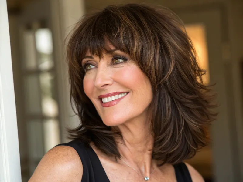 Mid-Length Shag with Bangs