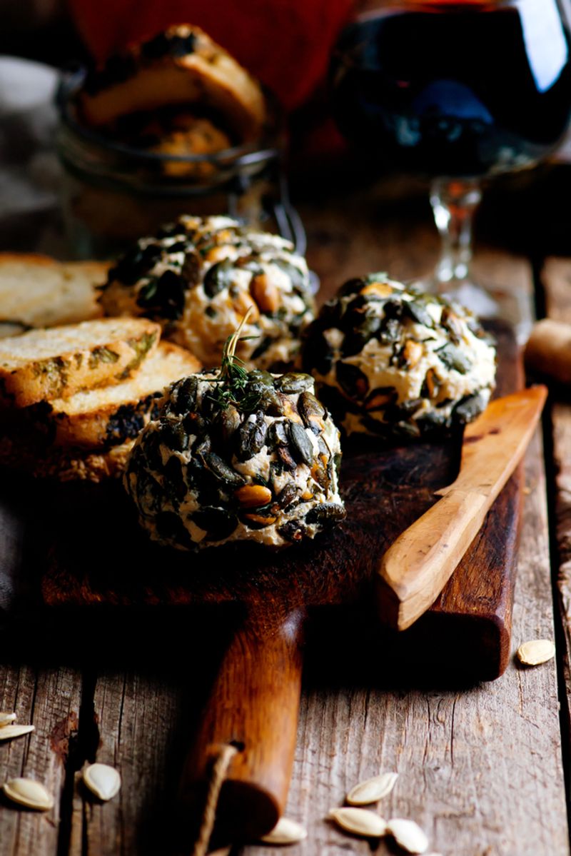 Mini Pumpkin Cheese Balls