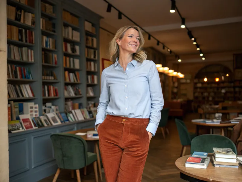 Oxford Shirt with Corduroy Pants