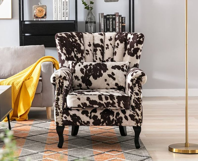 Patterned Animal-Print Sling Chair