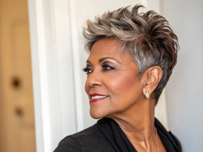 Pixie Cut with Textured Top