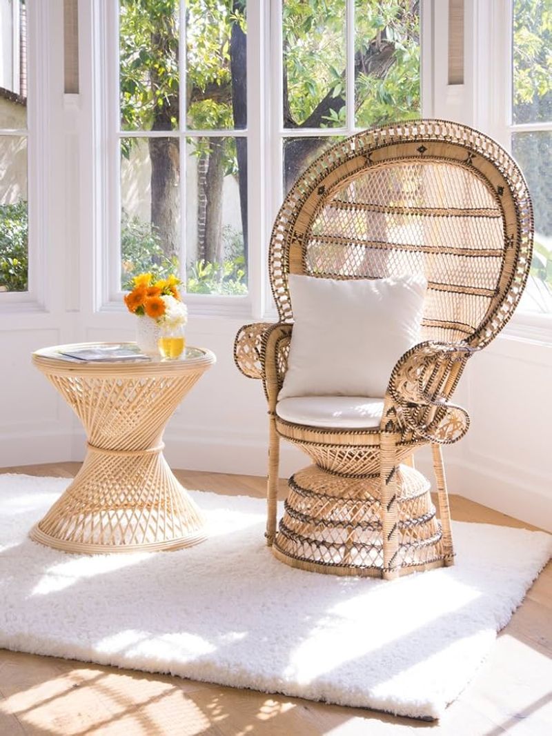 Rattan Peacock-Style Tub Chair