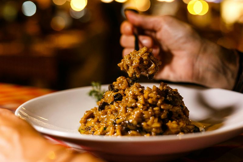 Red Wine Mushroom Risotto