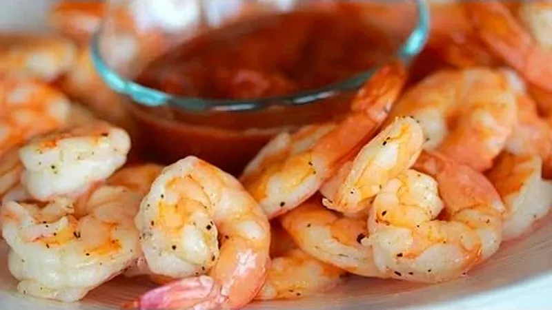 Roasted Shrimp with Cocktail Sauce