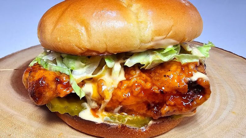 Slow Cooker Hot Honey Chicken Sandwiches