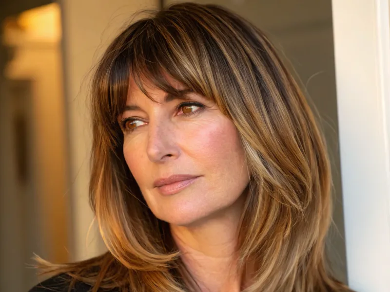 Soft Curtain Bangs with Layers