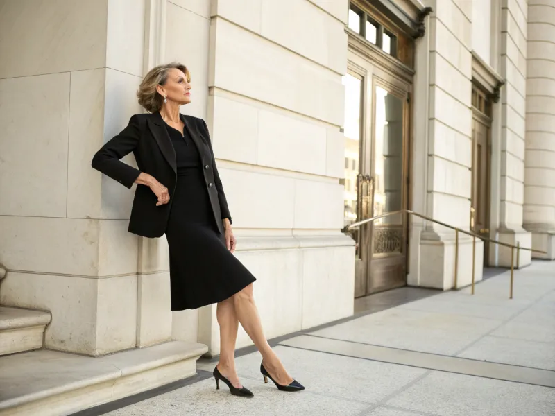 Structured Blazer Over a Simple Dress