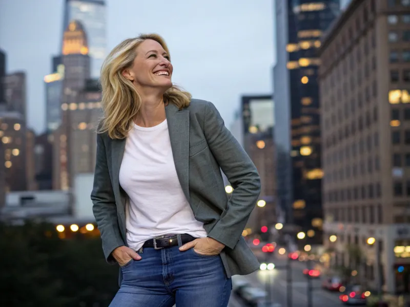 Tailored Blazer Over a Simple Tee