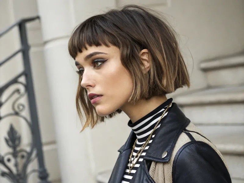 The Choppy Bob with Bangs