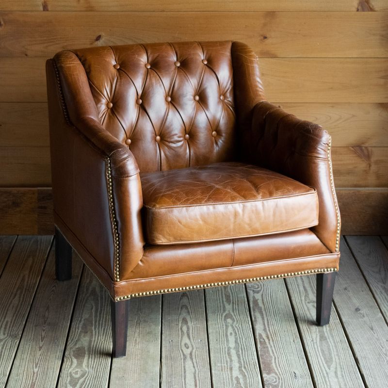 Tufted Leather Club Chair
