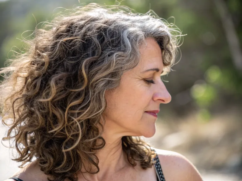 Wavy or Curly Mid-Length Cut