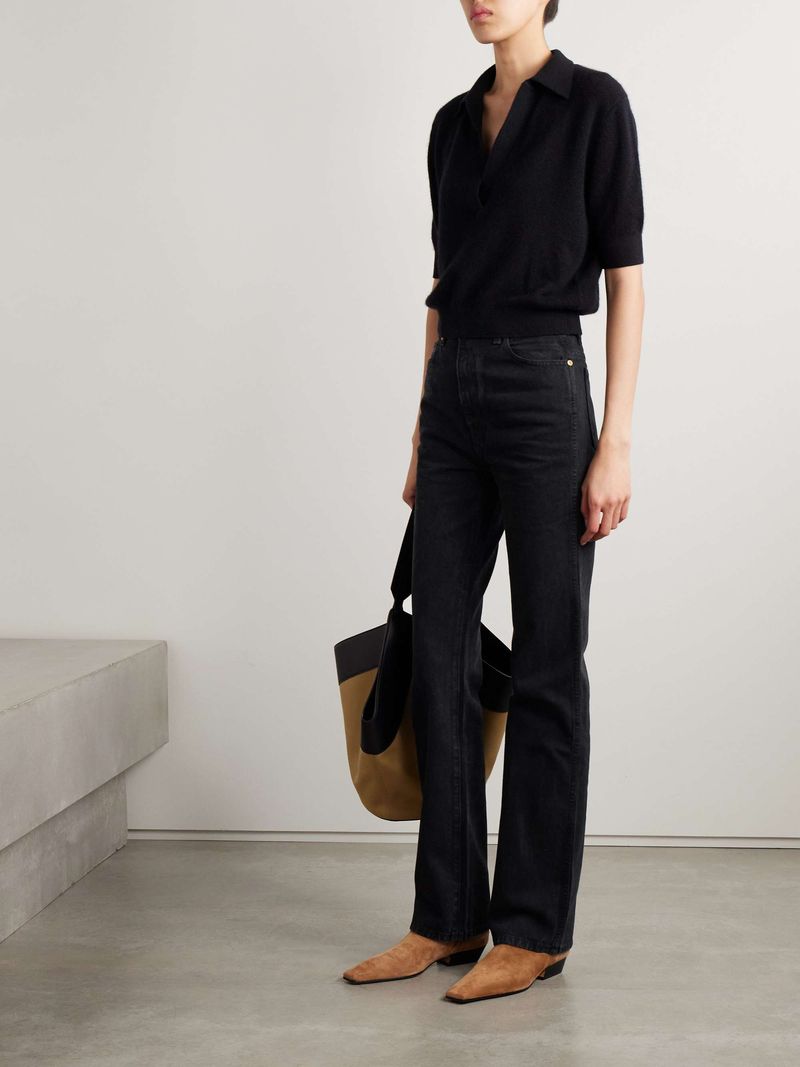 Well-Fitted Dark Denim Jeans