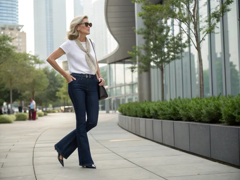 Well-Fitted Dark Jeans