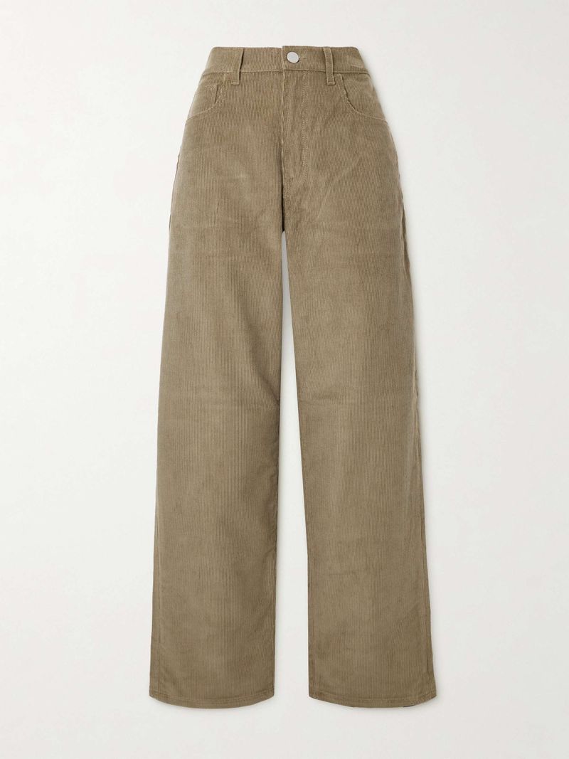 Wide-Leg Corduroy Pants
