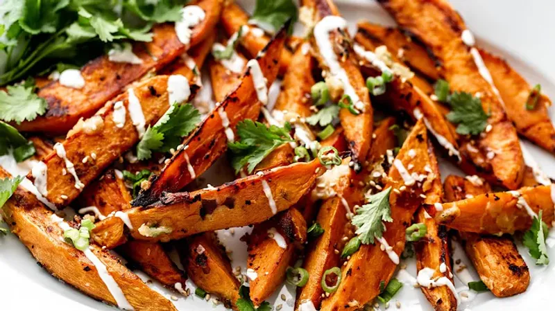 Roasted Sweet Potatoes with Miso-Maple Butter
