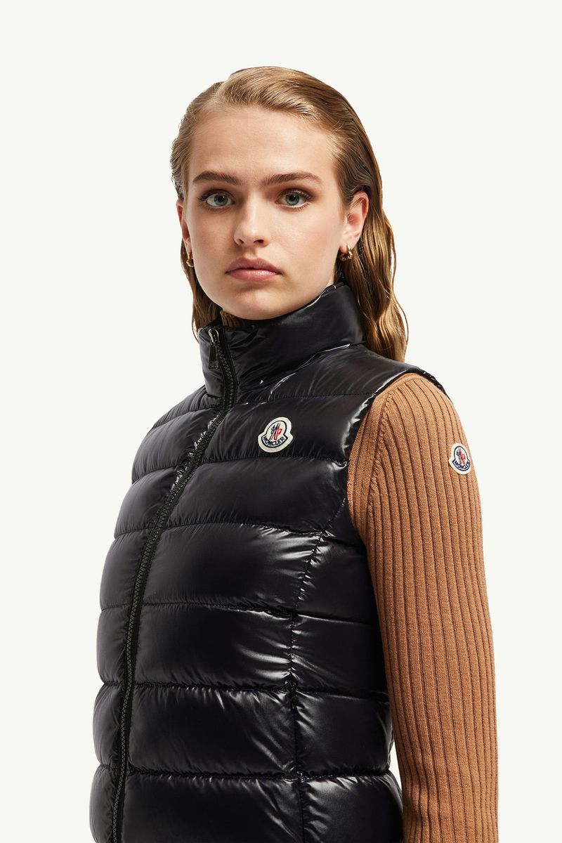 Moncler Ghany Shiny Quilted Puffer Vest