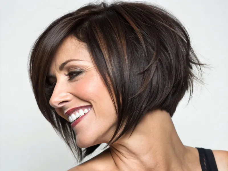 Angled Bob with Stacked Layers