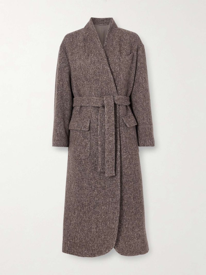 BRUNELLO CUCINELLI Belted Suede Coat