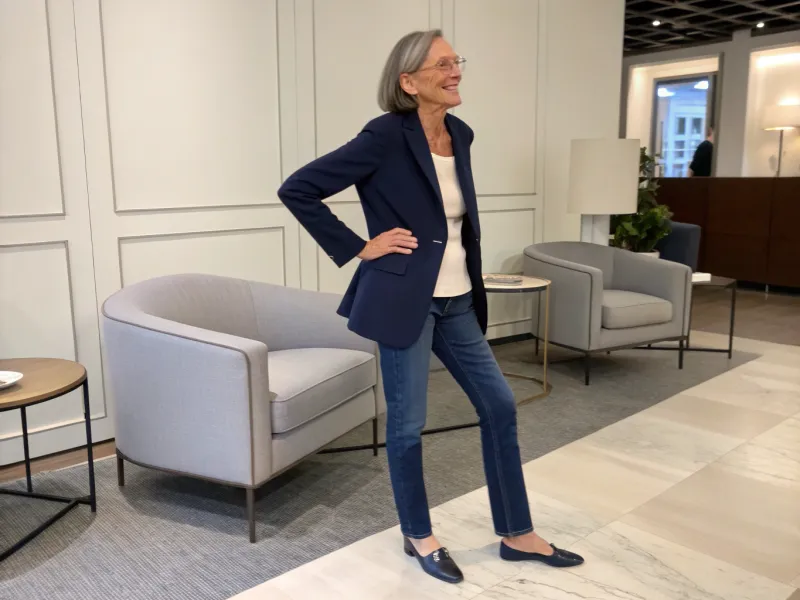 Blazer + Straight-Leg Jeans + Flats