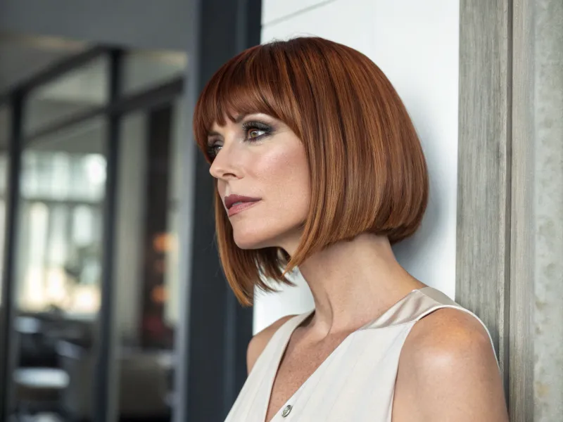 Blunt Cut with Bangs