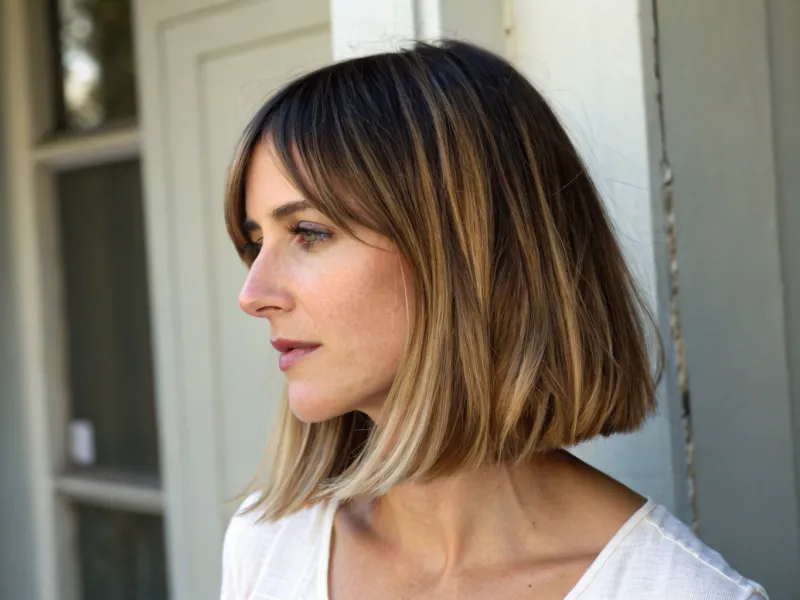 Blunt Lob with Center Part