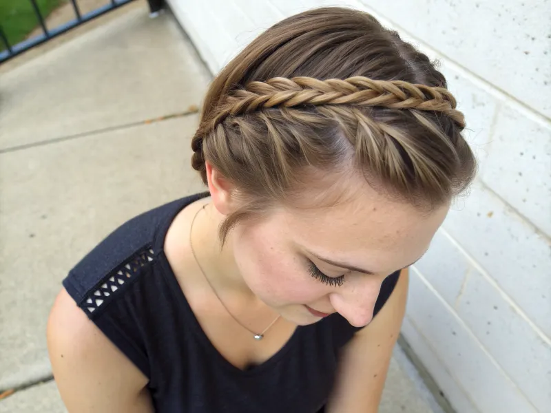 Braided Crown Half-Updo
