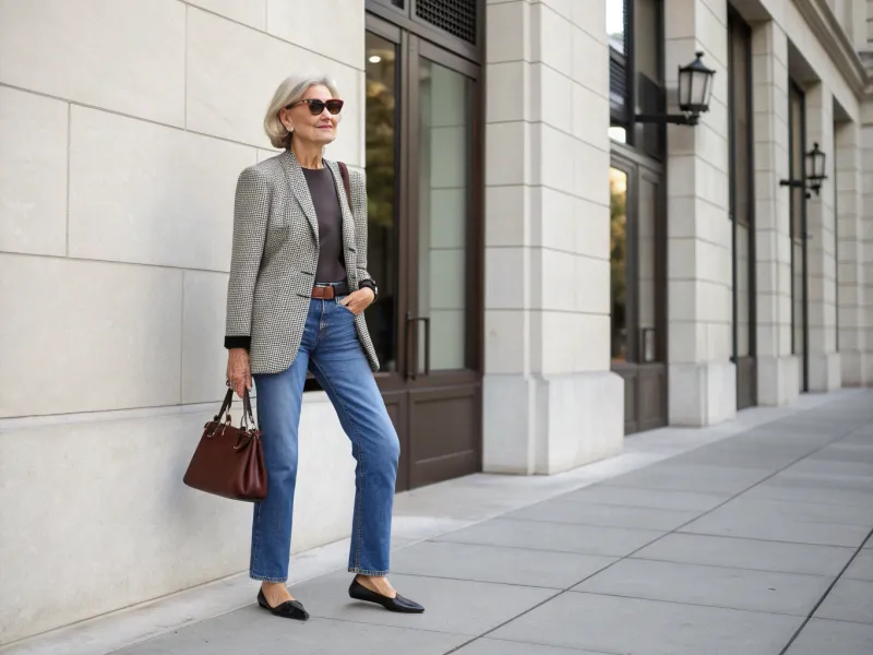Chic Blazer + Straight-Leg Jeans