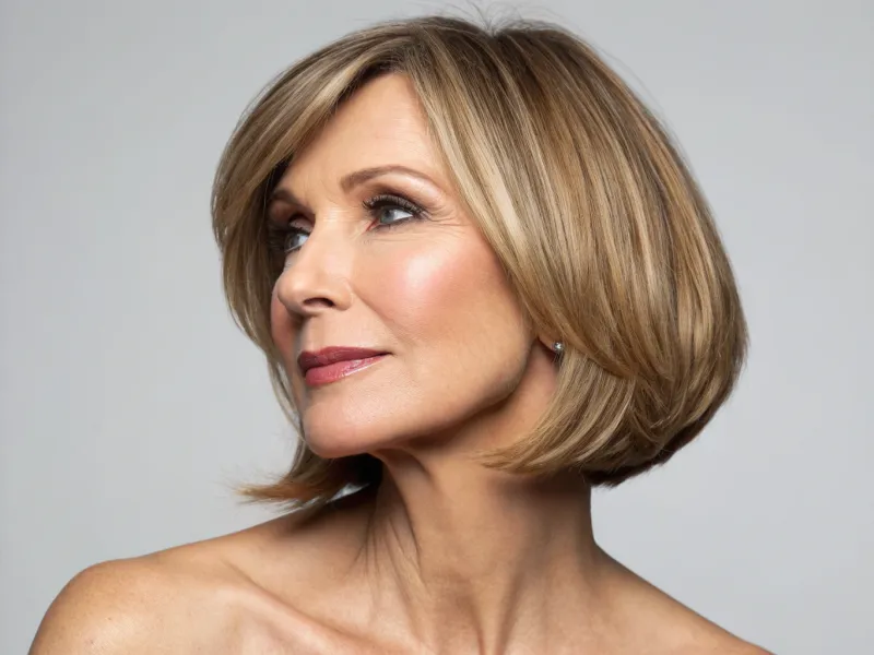 Chin-Length Bob with Slight A-Line