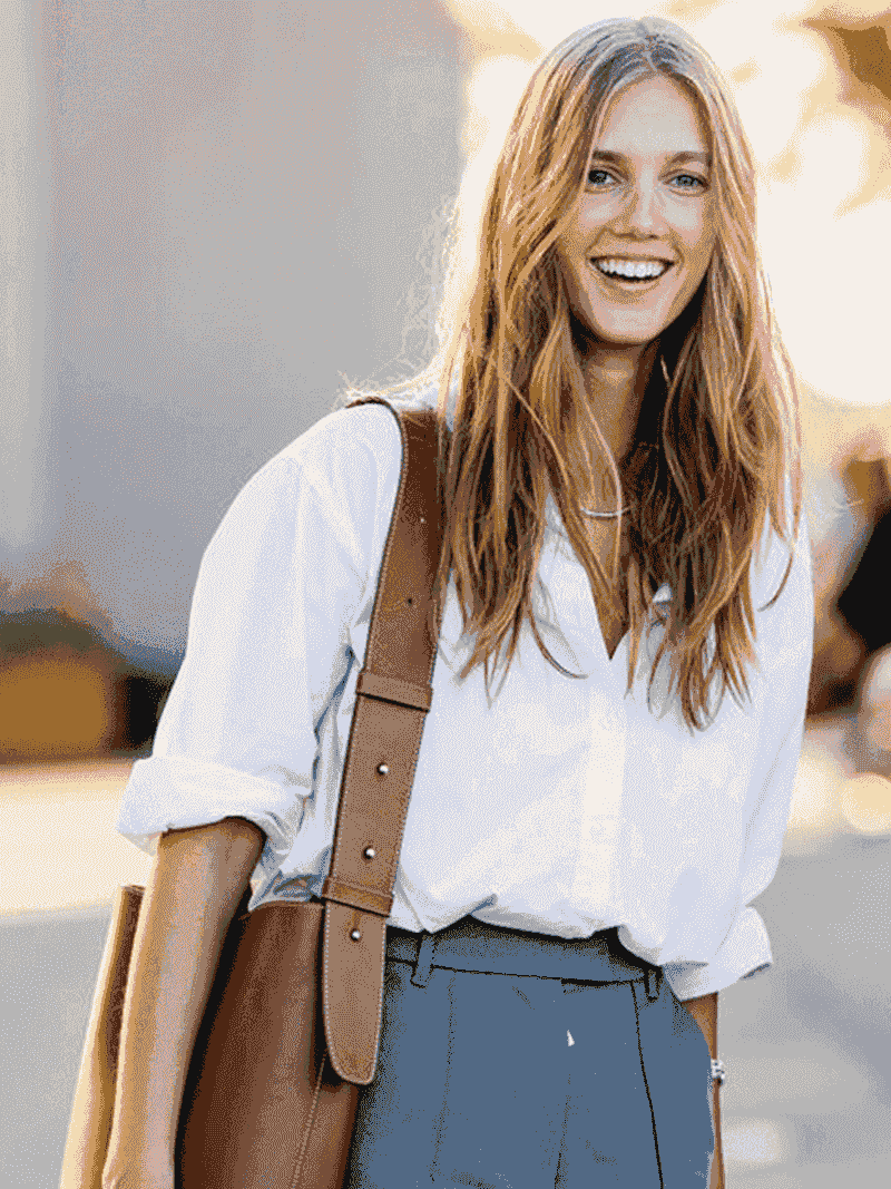 Crisp White Button-Down Shirt