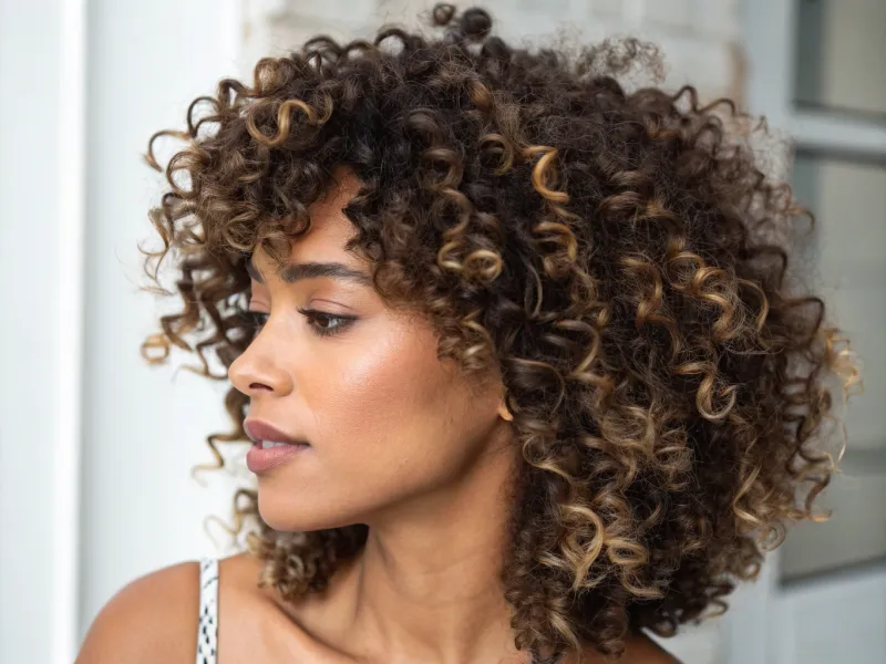 Curly Bangs + Curly Cut