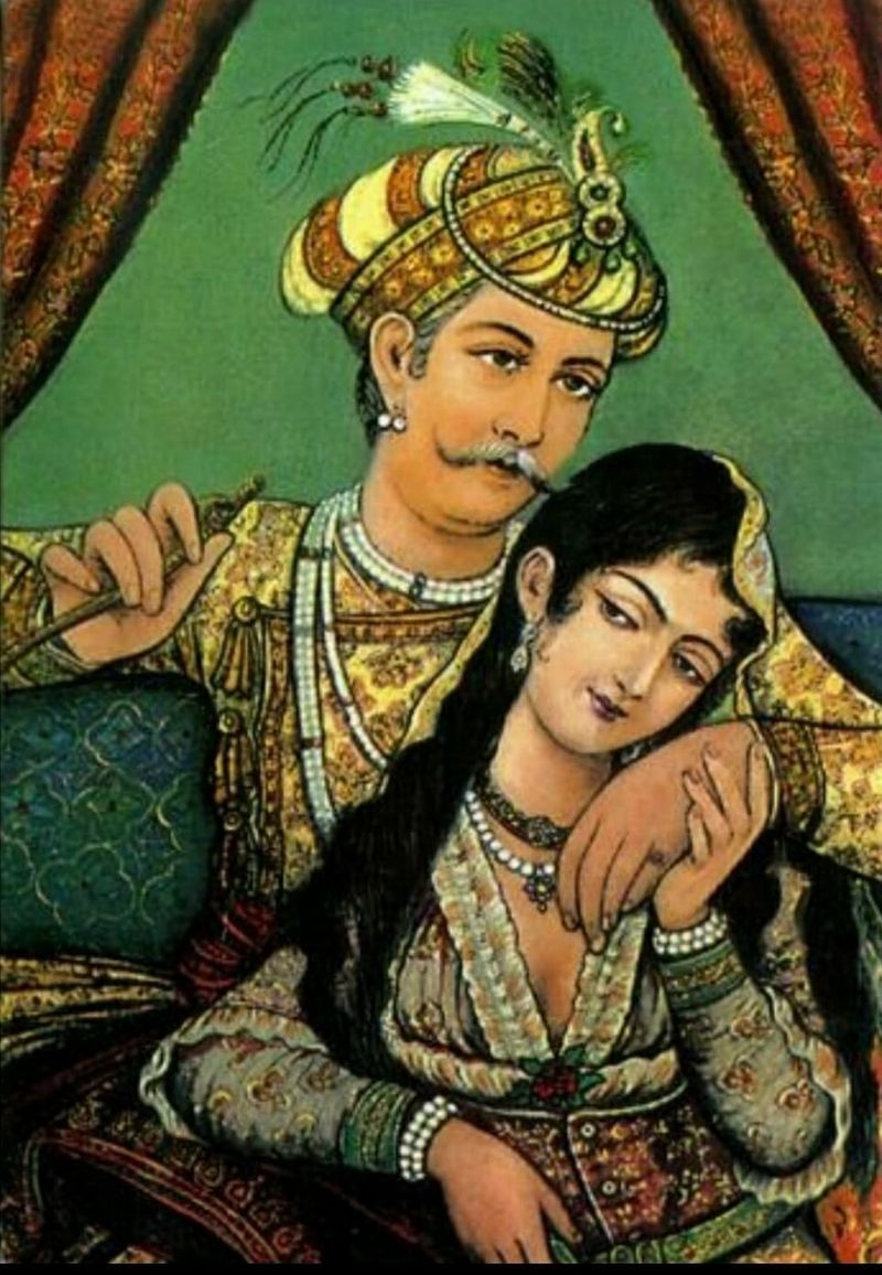 Emperor Akbar and Mariam-uz-Zamani