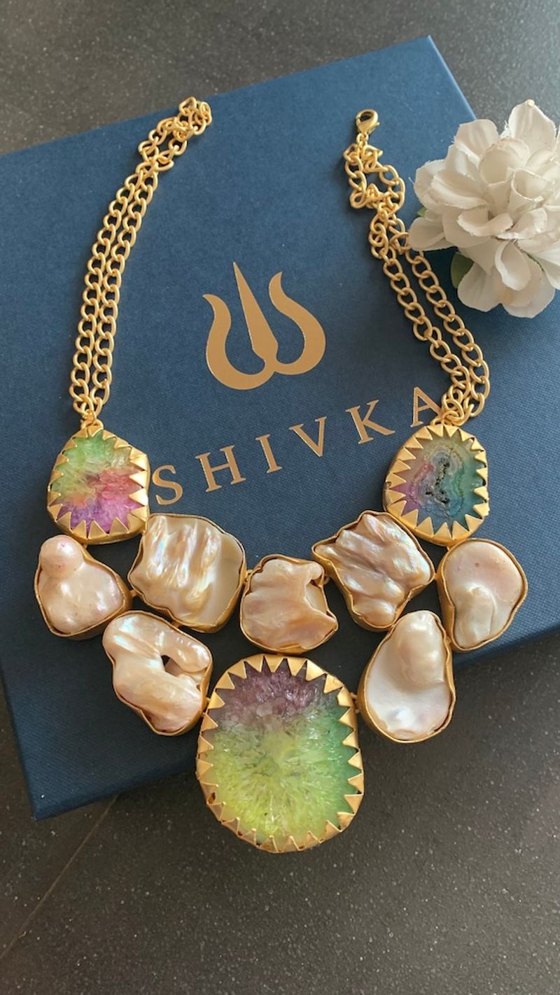 Etsy Baroque Pearl Statement Necklace