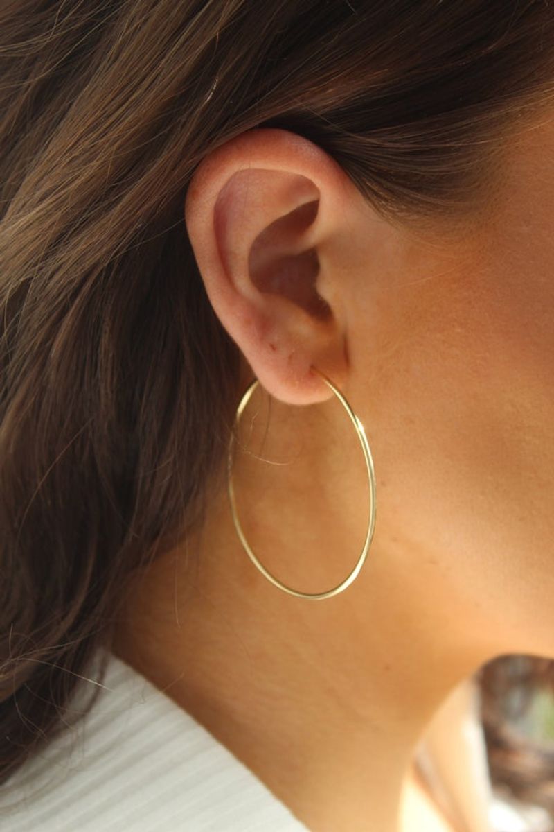 Etsy Oversized Thin Hoops (14k Gold)
