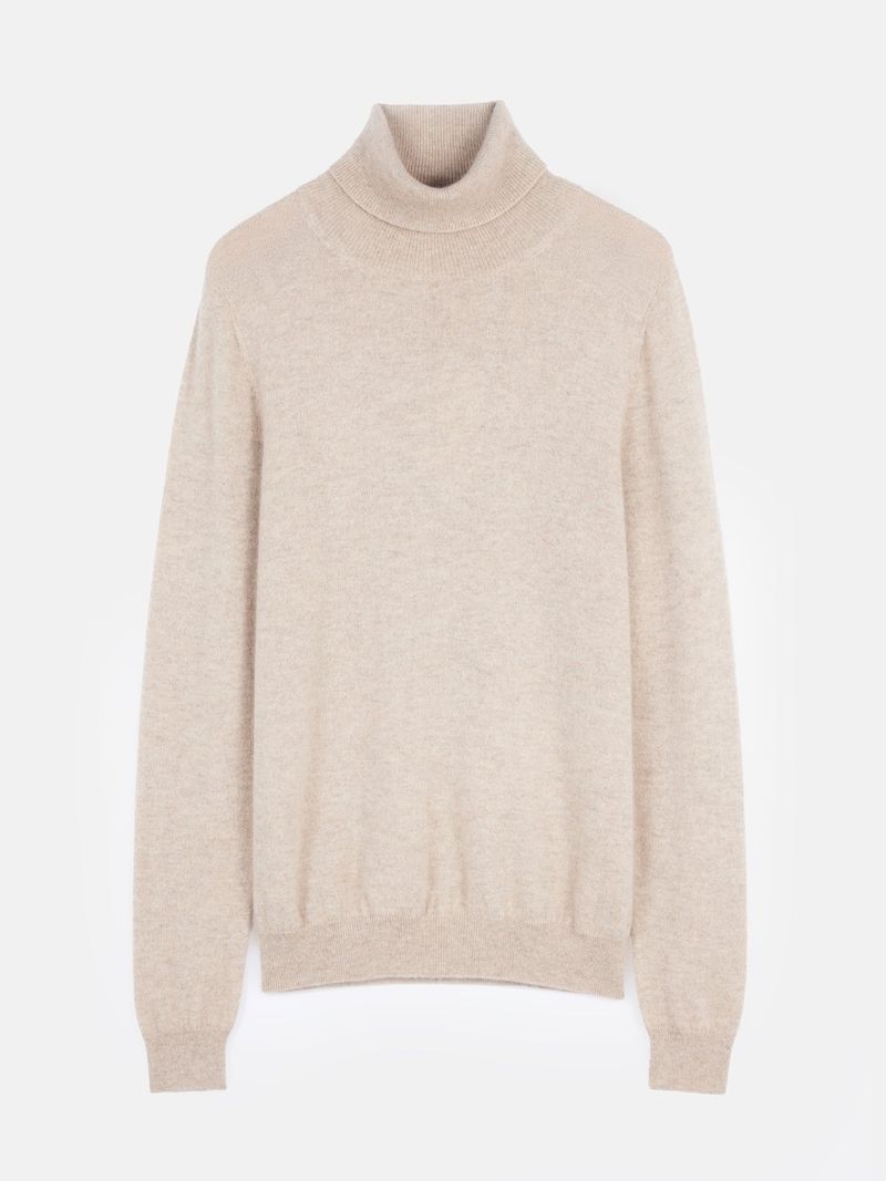 Gobi Cashmere Organic Color Cashmere Mock-Neck Sweater
