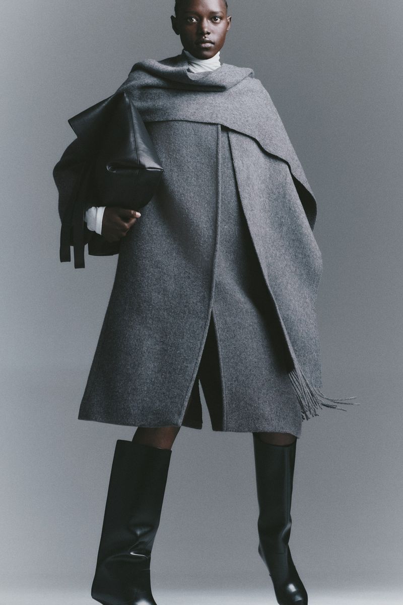 H&M Premium Wool-Blend Scarf Coat