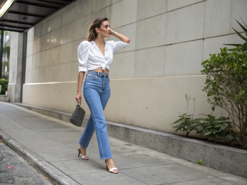 High-Waisted Jeans & Pants