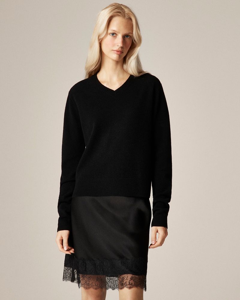 J.Crew Cashmere High V-Neck Sweater
