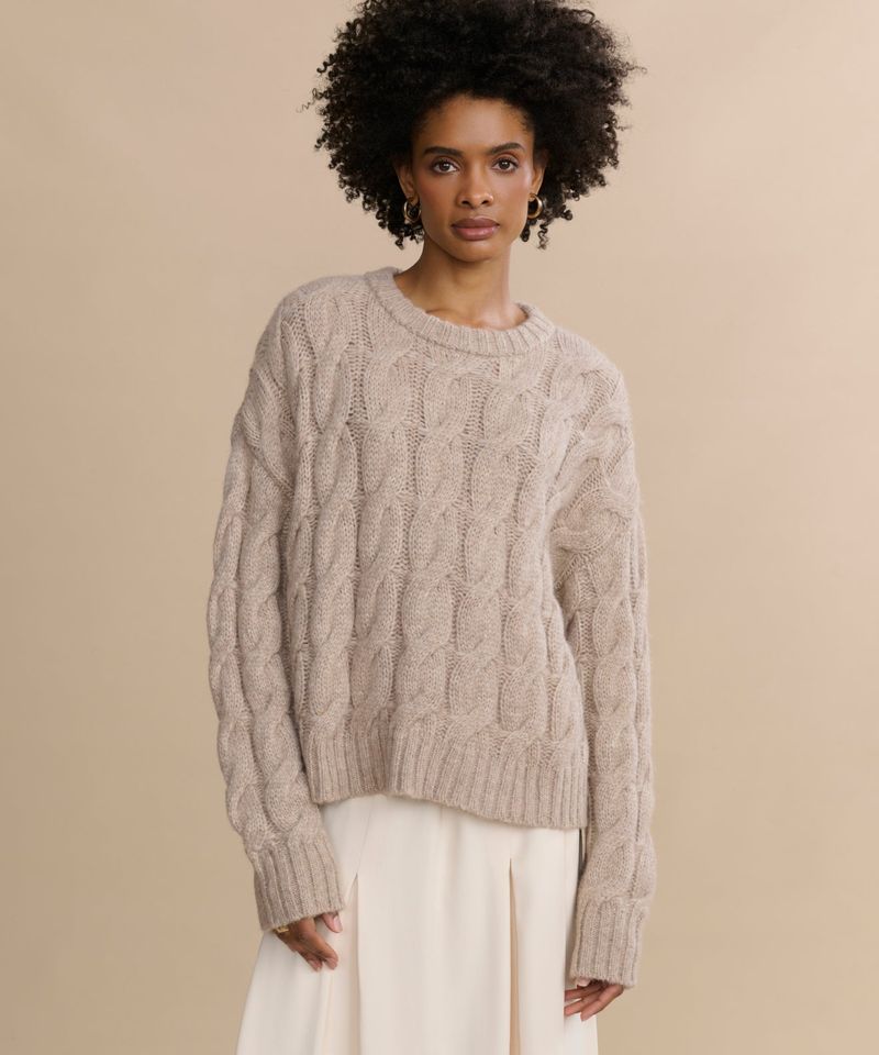 Jenni Kayne Cable Serena Crewneck Sweater